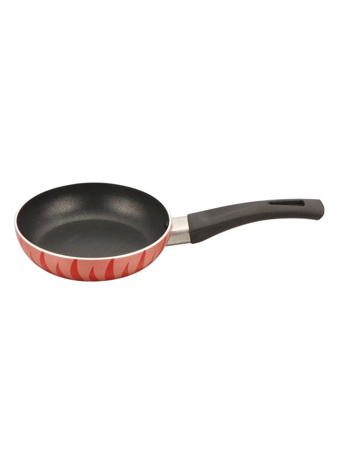 Sleek Design Ergonomic Handle Mini Flame Frying Pan Red and Black 12cm FPS-12